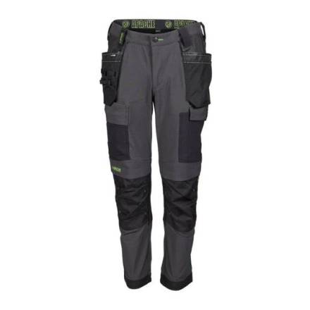 Apache Calgary 4-Way Stretch Slim Holster Pocket Work Trousers Grey/Black W38/L31